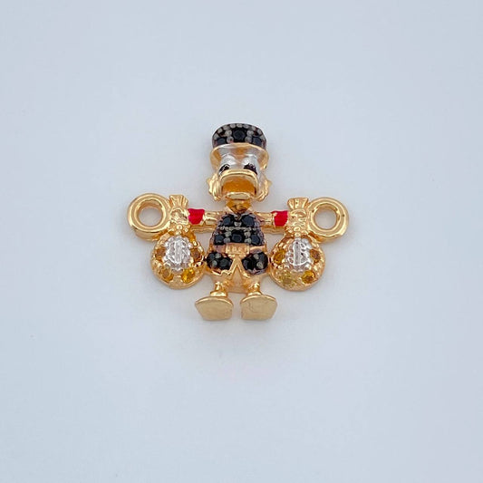 Herraje Pato Bolsas De Dinero 1.4gr / 1.6cm / Tres Oros 18K %