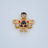 Herraje Pato Bolsas De Dinero 1.4gr / 1.6cm / Tres Oros 18K %