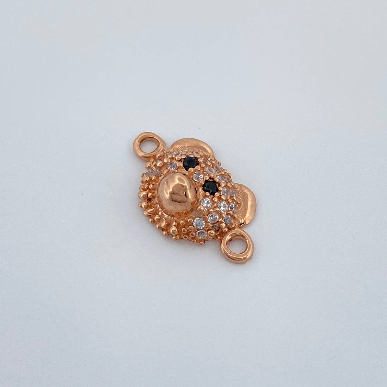 Herraje Cara Oso 1.1gr / 1.5cm / Oro Rosa 18K %