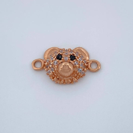 Herraje Cara Oso 1.1gr / 1.5cm / Oro Rosa 18K %