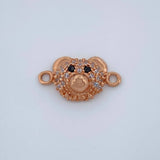 Herraje Cara Oso 1.1gr / 1.5cm / Oro Rosa 18K %