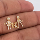 Herraje Silueta Familia 1.9gr / 2.5cm / Oro Amarillo 18K %