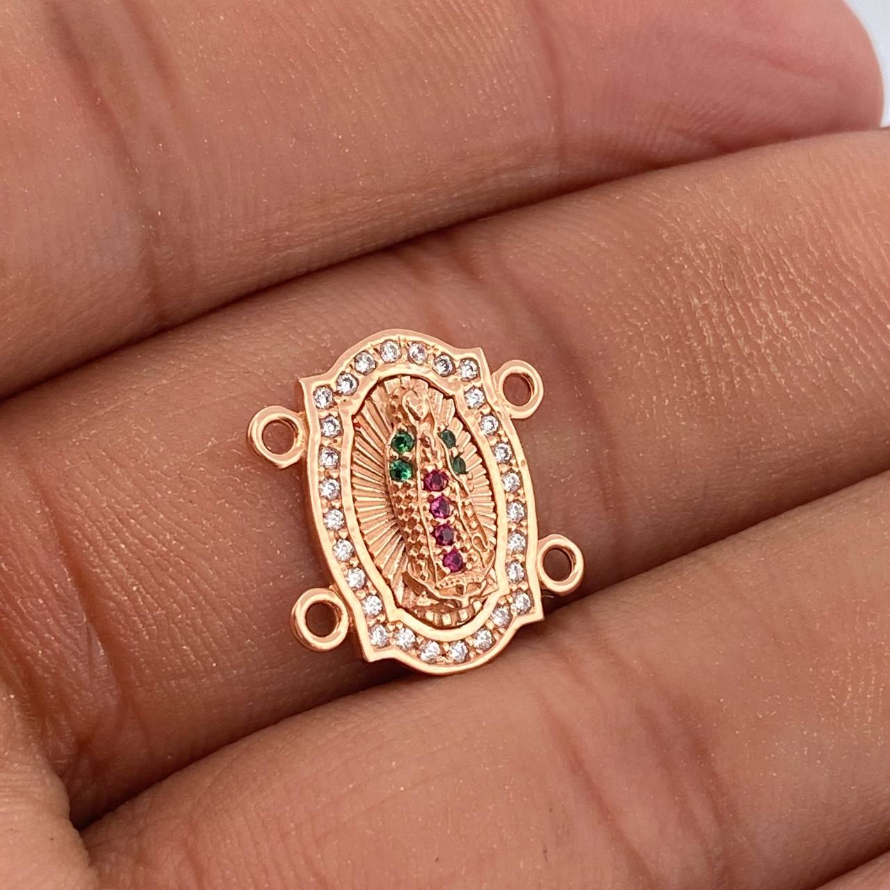 Herraje Virgen De Guadalupe 2gr / 1.5cm / Oro Rosa 18K %
