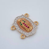 Herraje Virgen De Guadalupe 2.2gr / 1.5cm / Dos Oros Blanco Rosa 18K %