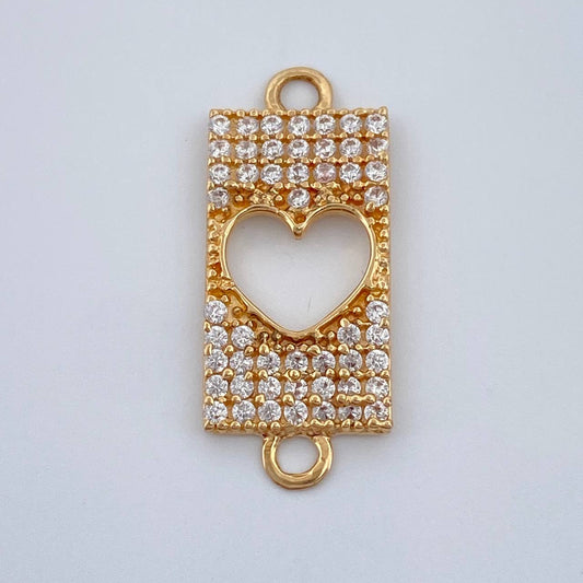 Herraje Placa Corazon 1.15gr / 2.1cm / Oro Amarillo 18K %