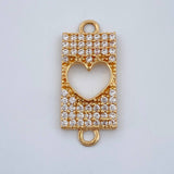 Herraje Placa Corazon 1.15gr / 2.1cm / Oro Amarillo 18K %