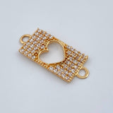 Herraje Placa Corazon 1.15gr / 2.1cm / Oro Amarillo 18K %