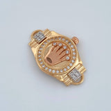 Herraje Correa Corona 3.1gr / 2.3cm / Tres Oros 18K %