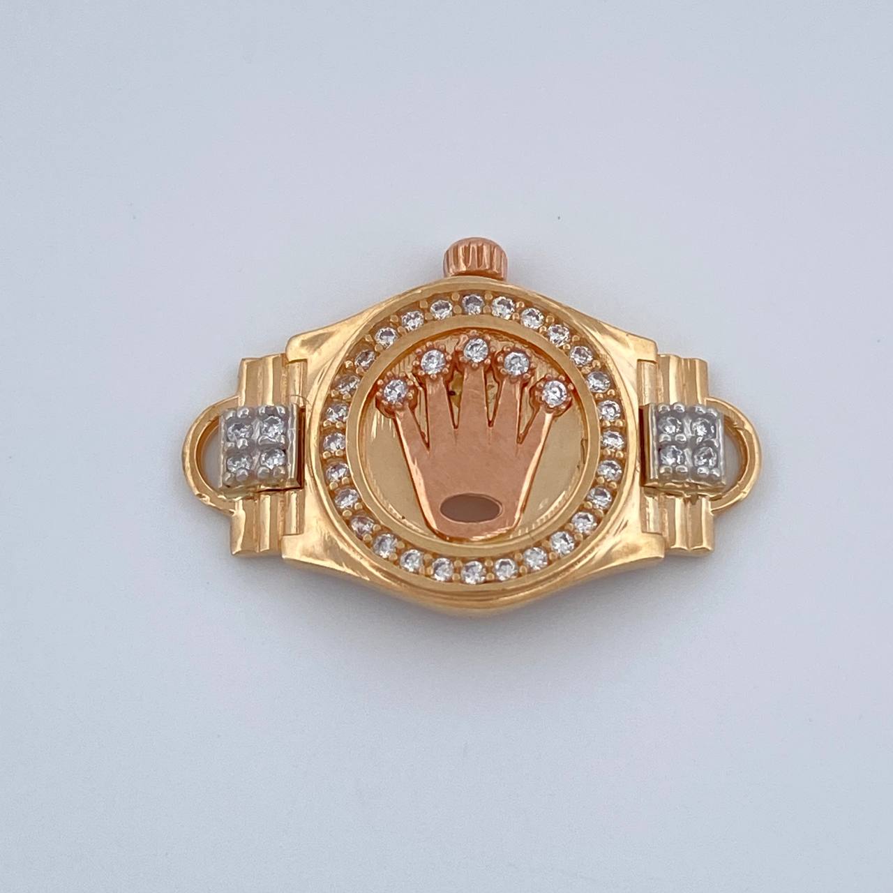 Herraje Correa Corona 3.1gr / 2.3cm / Tres Oros 18K %