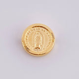Herraje Virgen de Guadalupe Mate 0.7g / 1.2cm Oro Amarillo 18K