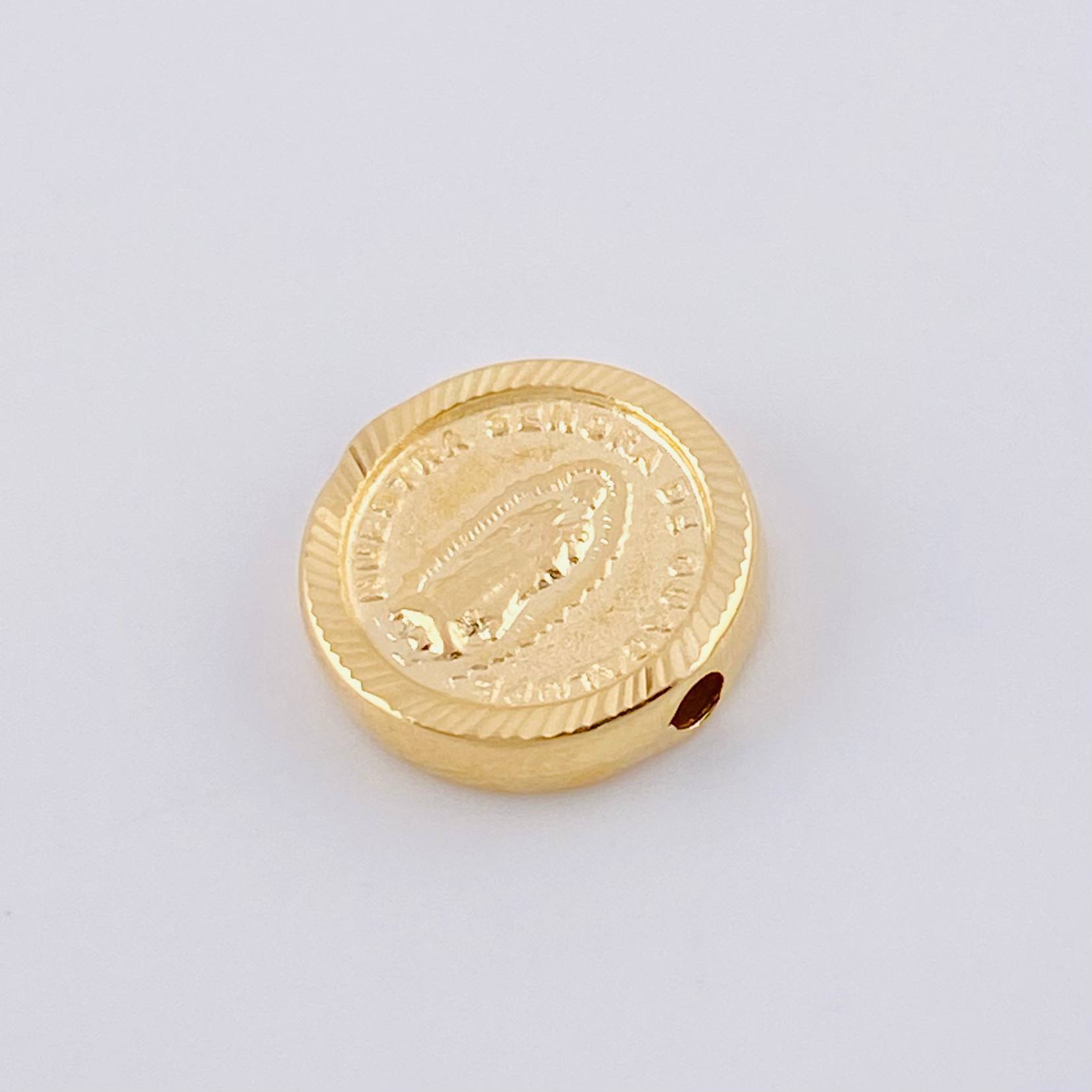 Herraje Virgen de Guadalupe Mate 0.7g / 1.2cm Oro Amarillo 18K