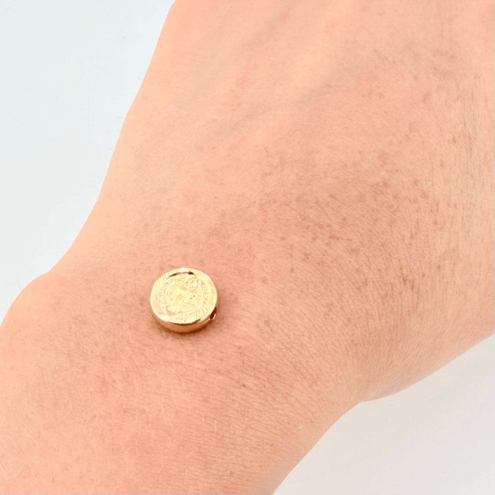 Herraje San Benito Mate 0.5g / 1cm Oro Amarillo 18K