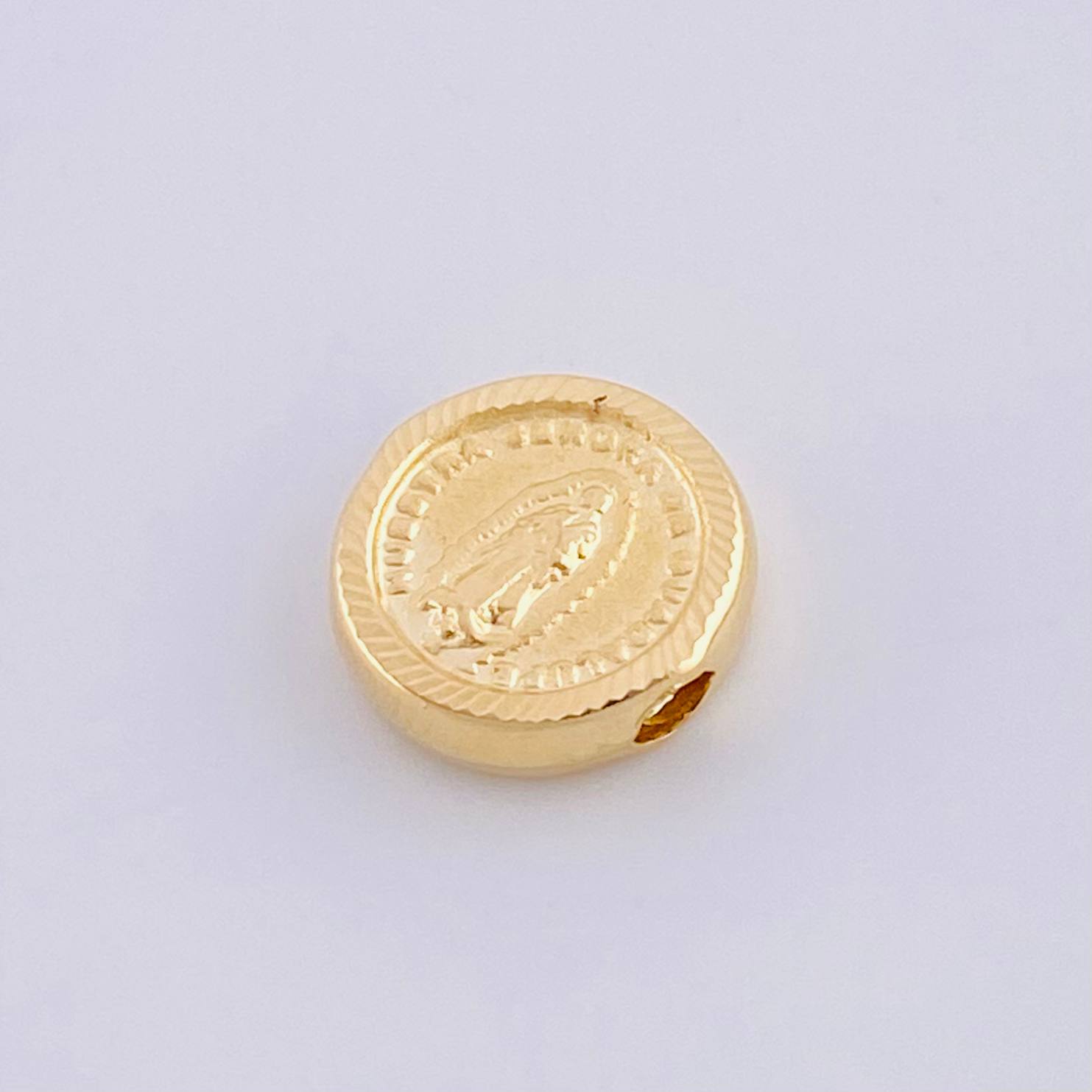 Herraje Virgen de Guadalupe Mate 0.45g / 0.9cm Oro Amarillo 18K