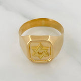 Anillo Estrella de David 3.45gr / T11 1/4 / Oro Amarillo 18K %
