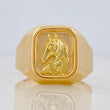 Anillo Sello Caballo 3.75gr / T11 3/4 / Oro Amarillo 18K %