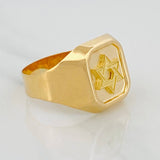 Anillo Estrella de David 3.45gr / T11 1/4 / Oro Amarillo 18K %
