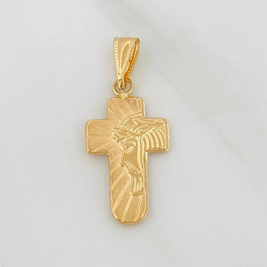 Dije Cruz Rostro Cristo 0.95gr / 2.7cm / Oro Amarillo 18K