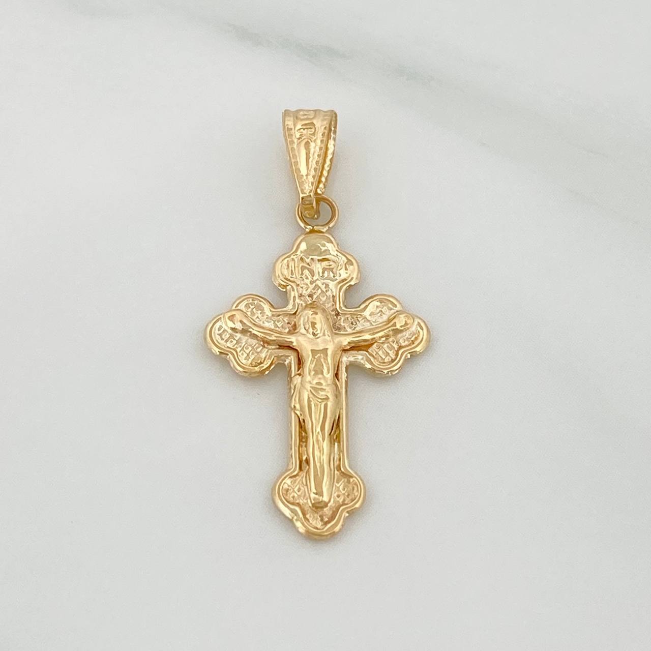 Dije Cruz Cristo 1.1gr / 3cm / Oro Amarillo 18K &