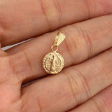 Dije San Benito 0.65gr / 1.8cm / Troquelado Oro Amarillo &
