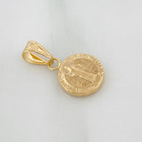 Dije San Benito 0.65gr / 1.8cm / Troquelado Oro Amarillo &