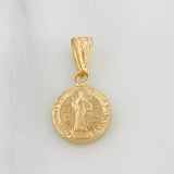 Dije San Benito 0.65gr / 1.8cm / Troquelado Oro Amarillo &