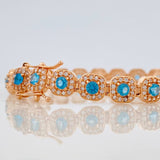 Pulso Tennis Halo 12gr / 18cm / 6.2mm Oro Rosa 18K $