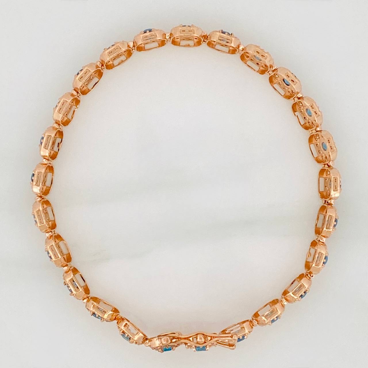 Pulso Tennis Halo 12gr / 18cm / 6.2mm Oro Rosa 18K $