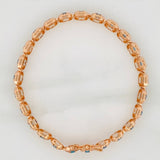 Pulso Tennis Halo 12gr / 18cm / 6.2mm Oro Rosa 18K $