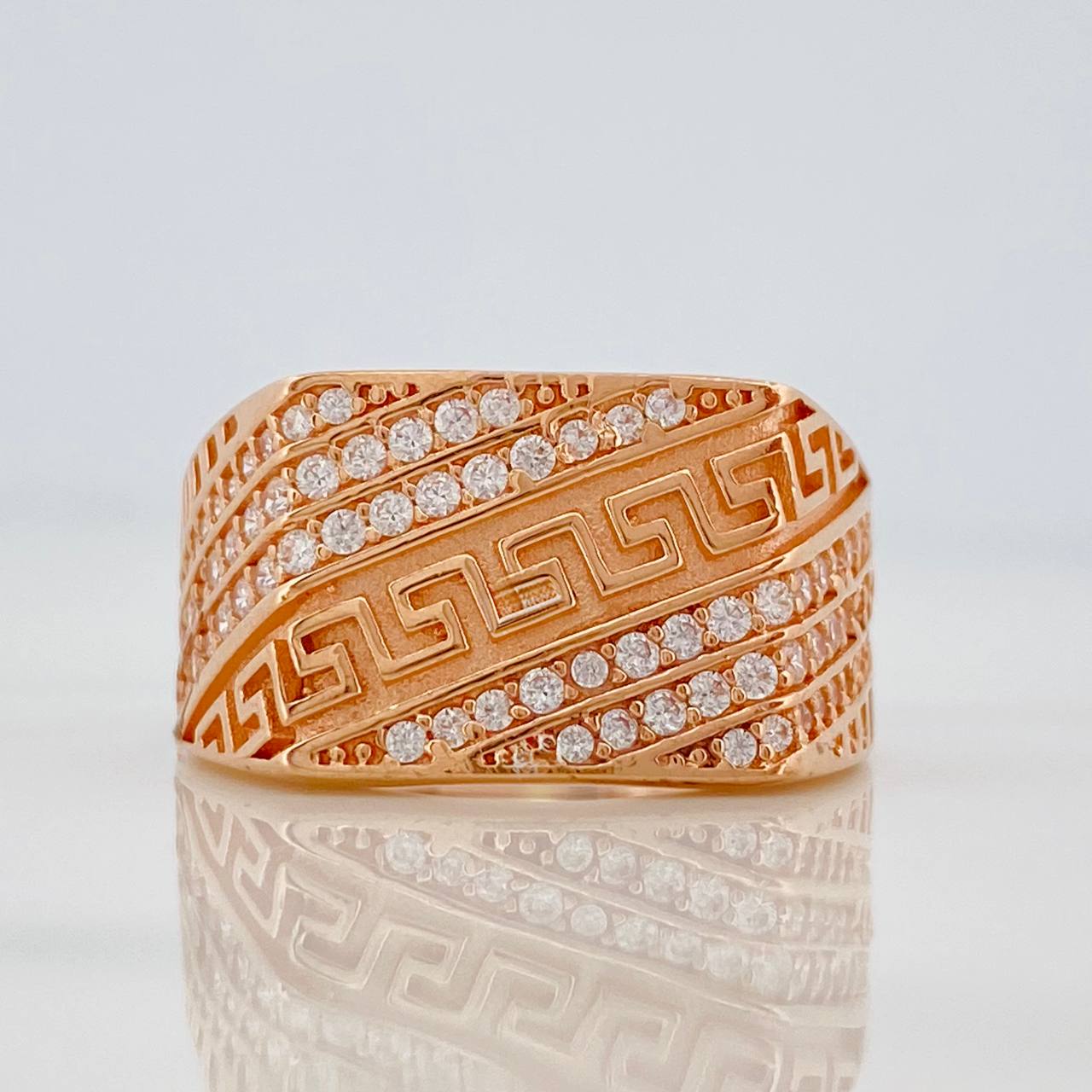 Anillo Tribal 4.85gr / T8 1/4 / Oro Rosa 18K $