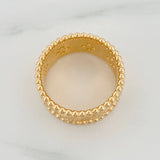 Anillo Trebol Bordado 9.65gr / T7 3/4 / Oro Amarillo 18K $