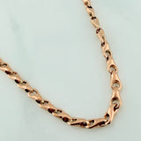 Cadena Rustica Espiga 10.85gr / 53cm / 4.9mm Oro Rosa 18K