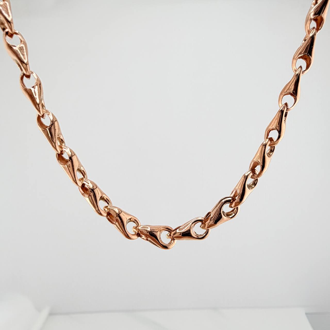Cadena Rustica Espiga 9.55gr / 47.5cm / 4.7mm Oro Rosa 18K