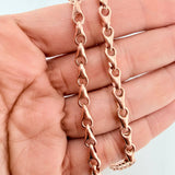 Cadena Rustica Espiga 9.55gr / 47.5cm / 4.7mm Oro Rosa 18K