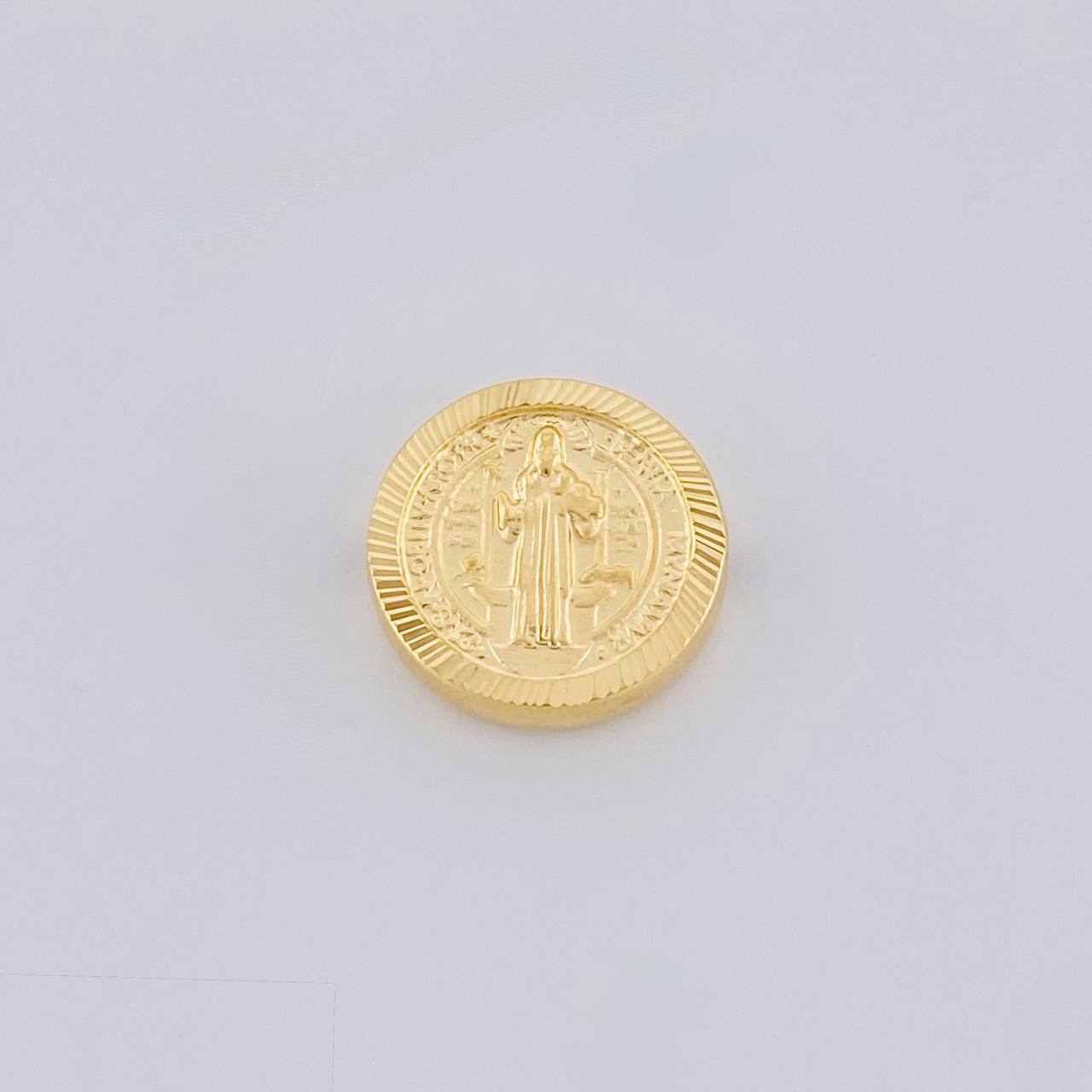 Herraje San Benito Mate 1.1g / 1.4cm Oro Amarillo 18K