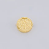 Herraje San Benito Mate 1.1g / 1.4cm Oro Amarillo 18K