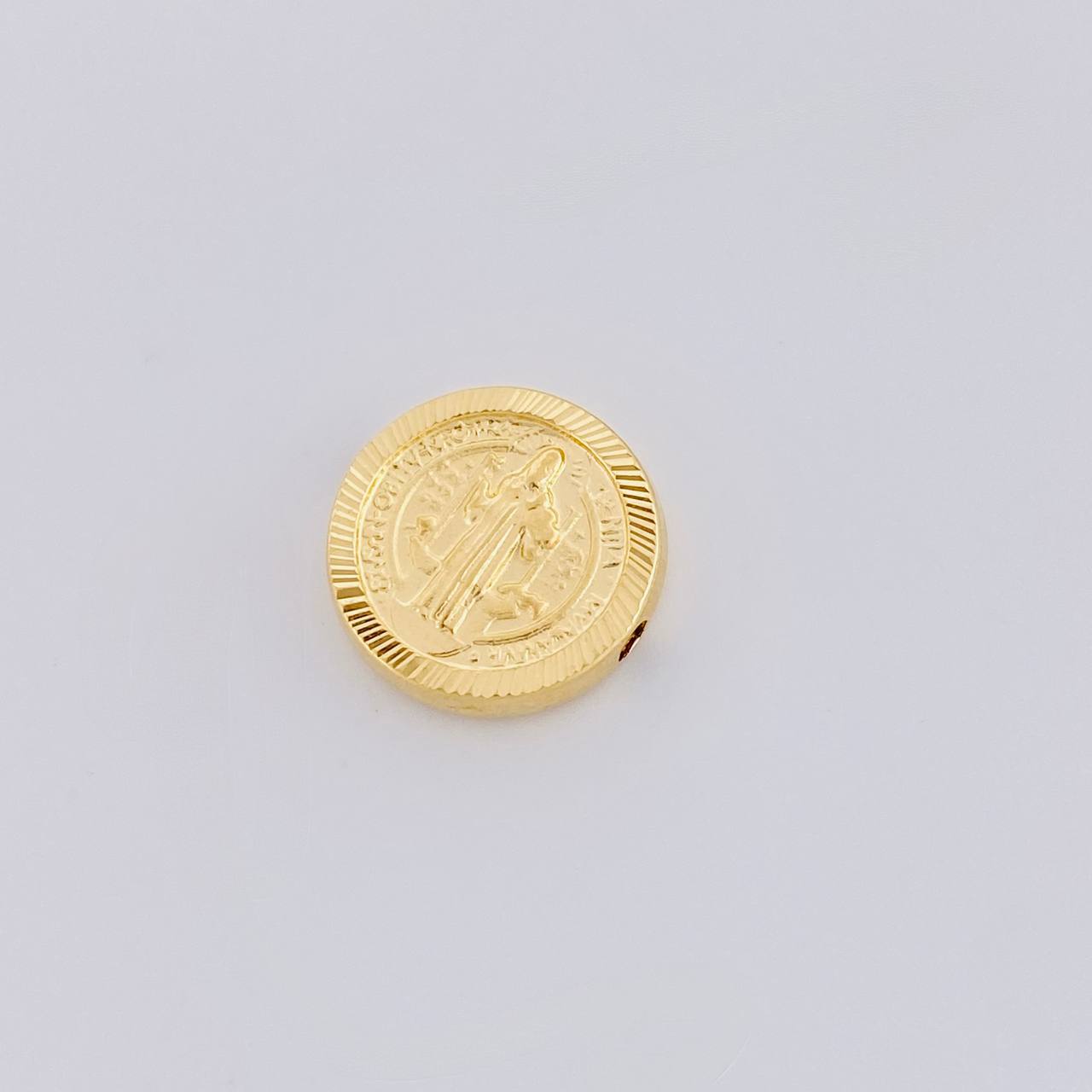 Herraje San Benito Mate 1.1g / 1.4cm Oro Amarillo 18K