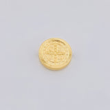 Herraje San Benito Mate 1.1g / 1.4cm Oro Amarillo 18K