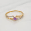 Anillo Curvas 1.2g / T6 1/4 Dos Oros Amarillo Blanco 18K