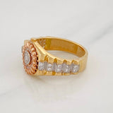 Anillo Correa Corona 4.35g / T6 3/4 Tres Oros 18K