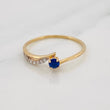 Anillo Olas 1.05g / T6 3/4 Dos Oros Amarillo Blanco 18K