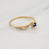 Anillo Olas 1.05g / T6 3/4 Dos Oros Amarillo Blanco 18K