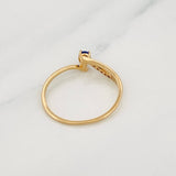 Anillo Olas 1.05g / T6 3/4 Dos Oros Amarillo Blanco 18K