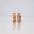 Candongas Doble Carril 2.45g / 1.1cm Oro Rosa 18K