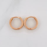 Candongas Doble Carril 2.45g / 1.1cm Oro Rosa 18K