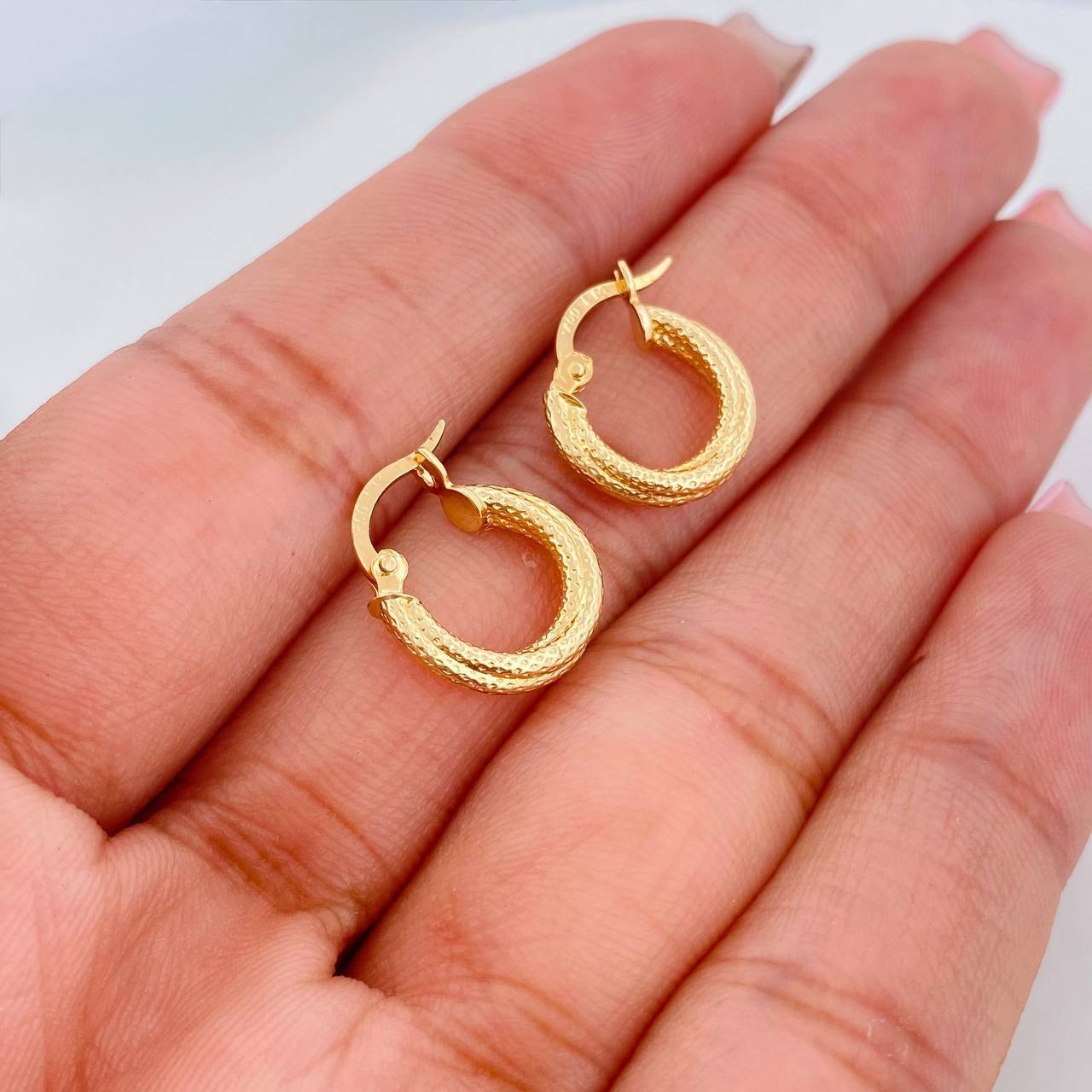 Candongas Carly 1.4g / 1.5cm Oro Amarillo 18K