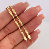 Pulso Rustico Eslabon 3.6g / 20cm / 3.18mm Oro Amarillo 18K