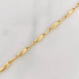 Pulso Rustico Eslabon 3.6g / 20cm / 3.18mm Oro Amarillo 18K