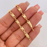 Pulso Rustico Corona 4.55g / 20cm / 4.35mm Oro Amarillo 18K