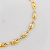 Pulso Rustico Corona 4.55g / 20cm / 4.35mm Oro Amarillo 18K