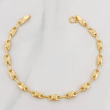 Pulso Rustico Corona 4.55g / 20cm / 4.35mm Oro Amarillo 18K